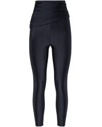 ANDAMANE - Draped-Effect High-Waisted Leggings - Lyst