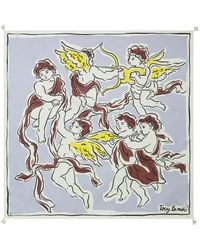 Tory Burch - Cherubs Silk Square Scarf - Lyst