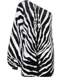 Dolce & Gabbana - Zebra-Print Sequin-Embellished Mini Dress - Lyst