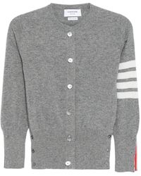 Thom Browne - Classic Cashmere 4-Bar V-Neck Cardigan - Lyst