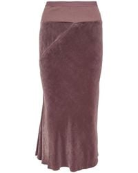 Rick Owens - Bias-Cut Velvet Midi Skirt - Lyst