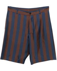 Fendi - Striped Silk Shorts - Lyst