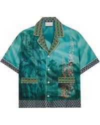 Pierre Louis Mascia - Landscape-Print Short-Sleeved Shirt - Lyst
