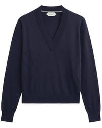 Pringle of Scotland - Pointelle-Knit V-Neck Sweater - Lyst
