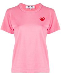 COMME DES GARÇONS PLAY - Heart-Print Crew Neck T-Shirt - Lyst