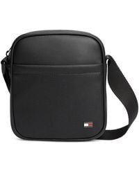 Tommy Hilfiger - Perforated-Detail Logo-Plaque Messenger Bag - Lyst