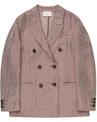 Slowear - Double-Breasted Herringbone Blazer - Lyst