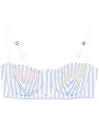 Elisabetta Franchi - Gestreiftes Cropped-Top - Lyst