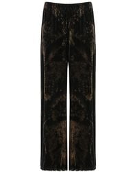 Avant Toi - Velvet-Effect Wide-Leg Trousers - Lyst