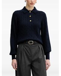 Barbour - Evie Cable Knit Polo Top - Lyst