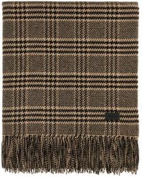 Saint Laurent - Checked Fringed Scarf - Lyst