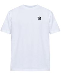 KENZO - T-Shirt Mit Logo-Stickerei - Lyst