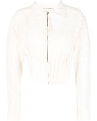 ANDERSSON BELL - Corseted Lace Zip-up Shirt - Lyst