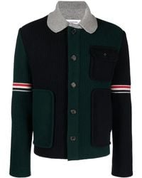 Thom Browne - Cardigan En Laine À Design Patchwork - Lyst