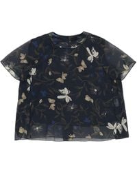 Sacai - Floral-print Semi-sheer T-shirt - Lyst