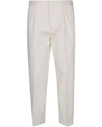 Alpha Industries - Pleated Cotton Trousers - Lyst