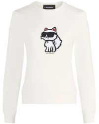KARL LAGERFELD - Choupette-Print Sweater - Lyst