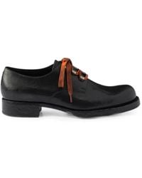 Prada - Antiqued Leather Lace-Up Shoes - Lyst