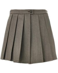 Emporio Armani - Pleated Virgin Wool Shorts - Lyst