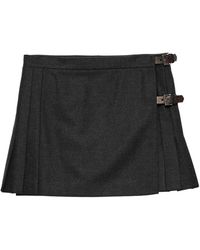 Prada - Re-Wollen Mini-Rok - Lyst