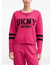 DKNY - Pull Rayé À Logo - Lyst