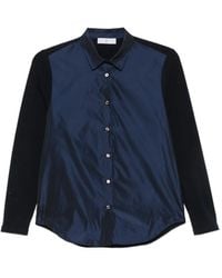 Whyci - Panelled Long-Sleeve Shirt - Lyst