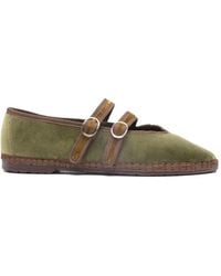 Flabelus - Claire Double-Strap Ballet Flats - Lyst
