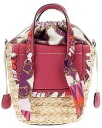 CUBA LAB - Scarf Leather Bucket Bag - Lyst