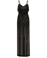 Dolce & Gabbana - Abito Da Sera Con Frange - Lyst