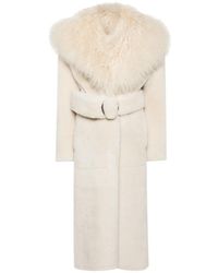 Jacquemus - Shearling Fur Maxi Coat - Lyst