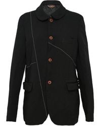 COMME DES GARÇON BLACK - Gabardine Trimmed Jacket - Lyst