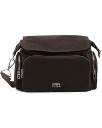 Bimba Y Lola - Grand Sac À Main À Rabat De Poche Et Fini Enduit Foncé - Lyst