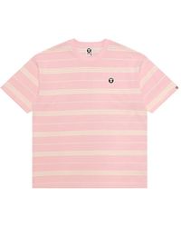 Aape By A Bathing Ape - Striped Logo-Detail T-Shirt - Lyst