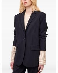 Ottod'Ame - Pinstripe-Pattern Back-Slit Jacket - Lyst