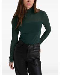 MARCELLA - Cara Sheer-Panel Roll-Neck Top - Lyst