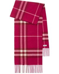 Burberry - Plaid Cashmere Scarf - Lyst