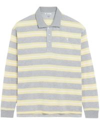 Ami Paris - Gestreept Poloshirt Met Lange Mouwen - Lyst