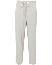 MM6 by Maison Martin Margiela - Tapered-leg Twill Trousers - Lyst
