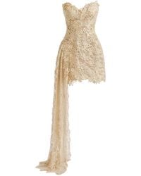 Gemy Maalouf - Guipure Lace Cage Mini Dress - Lyst