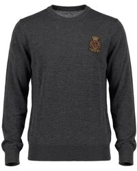 Dolce & Gabbana - Embroidered-Logo Wool Sweater - Lyst