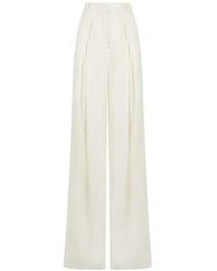 Alberta Ferretti - High-Waisted Wide-Leg Trousers - Lyst
