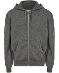 Maison Margiela - Geborstelde Hoodie Met Rits - Lyst