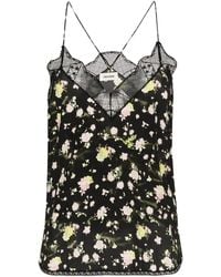 Zadig & Voltaire - Floral-Print Crepe Top - Lyst