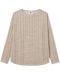 B+ AB - Distressed-Knit Sweater - Lyst