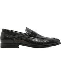 Alberto Gozzi - Perforated Woven-Effect Loafers - Lyst