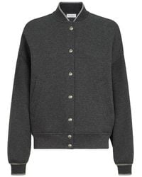 Brunello Cucinelli - Techno Cotton And Cashmere Interlock Bomber Jacket - Lyst
