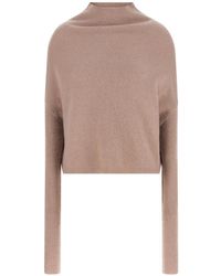 Rick Owens - Tower Ls Crater High-Neck Sweater - Lyst
