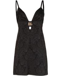 Dolce & Gabbana - Brocade Mini Dress - Lyst