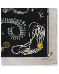 Moschino - Graphic-Print Silk Scarf - Lyst