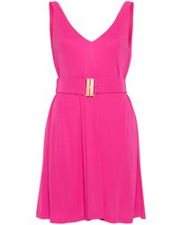 Pinko - Belted Mini Dress - Lyst